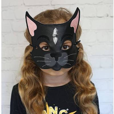 Stickdatei ITH Halloweenmaske Karnevalsmaske Katze