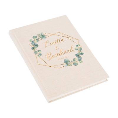 Gästebuch Design Eukalyptus Gold A5