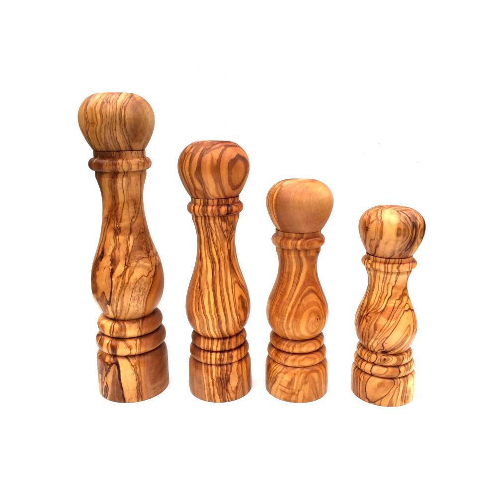 Salz- und Pfeffermühle, Holz Mühle, handgefertigt aus Olivenholz