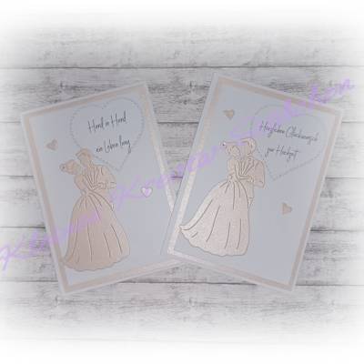 Karte zur Hochzeit ♥ Einladungskarte, Hochzeitseinladung, Dankeskarte ... Handmade