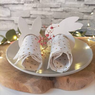 Serviettenringe Ostern, Serviettenring Ostern, Serviettenhalter Hase, Serviettenhalter, Ostertischdeko, Ostertisch Deko