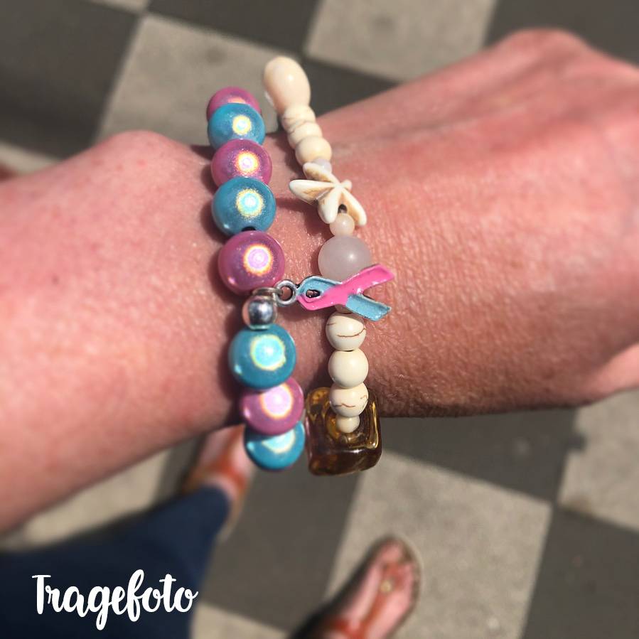 Sternenkind Perlenarmband mit Bekenntnisschleife nach Wahl Bild 4