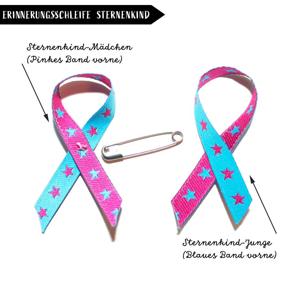 Sternenkind Perlenarmband mit Bekenntnisschleife nach Wahl Bild 5