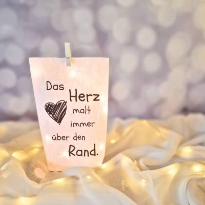 Lichtertüte mit Spruch / Mitbringsel / Wohn Accessoires Dekoration / Geschenkidee unter 10€