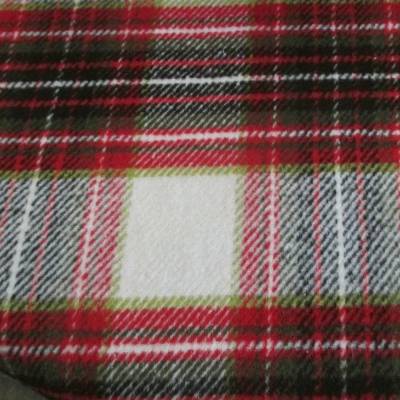 Mantelstoff Mantelflausch Woll-Mix Karo Rot (1m/15,-€ )