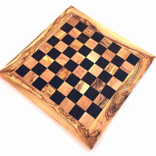 Schachspiel gerade Kante Größe wählbar ohne Schachfiguren Brett für Schach Schachspiel handgemacht aus Olivenholz