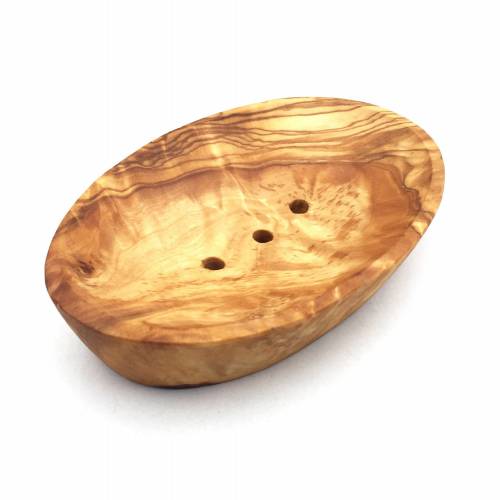 Seifenschale oval, Seifenablage, Badezimmer, Gäste WC, handgefertigt aus Olivenholz.