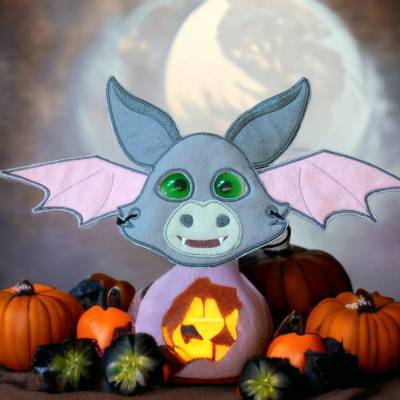 Stickdatei ITH Halloweenmaske Karnevalsmaske Fledermaus