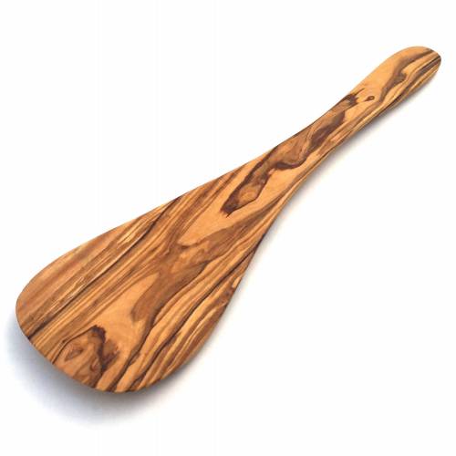 Pfannenwender Extrabreit Länge 33 cm, handgefertigt aus Olivenholz