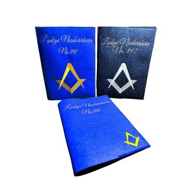 Freimaurer Dokumentenmappe aus Filz, inklusive A4 Sichtbuch, personalisiert, Freimaurer Zirkel, Freemason, Lodge, Urkund