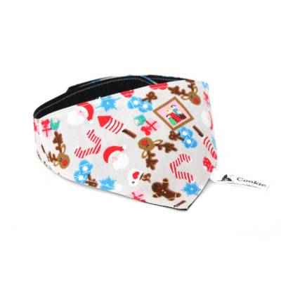 Halstuch für Hunde mit Weihnachts - Motiv. Motiv: XMas Grey