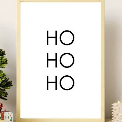 Poster HO HO HO | Weihnachtslied | Weihnachtsgeschenk | Merry Christmas | Frohe Weihnachten | Geschenk Familie | xmas | 