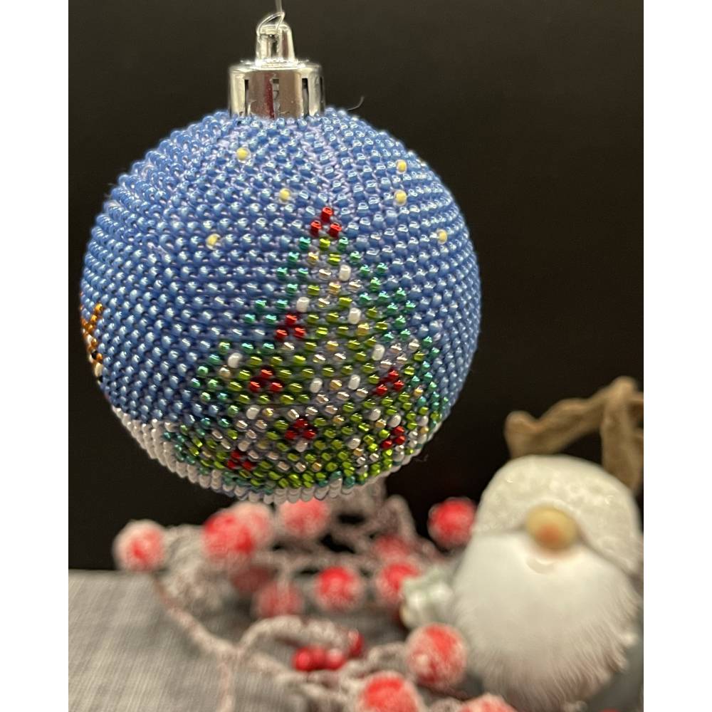 Weihnachtskugeln/Weihnachtsbaumschmuck /Christbaumschmuck gehäkelt mit Baumwollgarn und kleinen Glasperlen