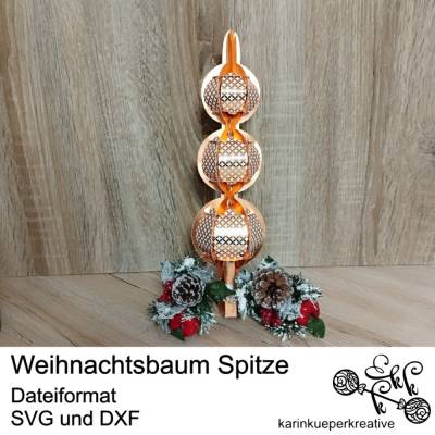 Plotterdatei Weihnachtsbaum Spitze