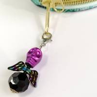 Außergewöhnlicher Schutzengel mit Totenkopf-Perle als Anhänger für deinen Schlüssel oder deine Tasche