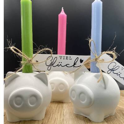 Glücksschwein Geschenk Prüfung Neujahr Silvester Glück Schwein Schweinchen Tischdeko Dekoration Deko