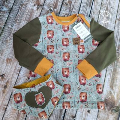 Shirt Gr. 80 86 kleiner Bär Langarmshirt