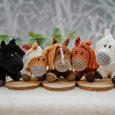 Individuelles Häkelpferdchen nach Bildvorlage – personalisiertes Geschenk für Pferdefreunde