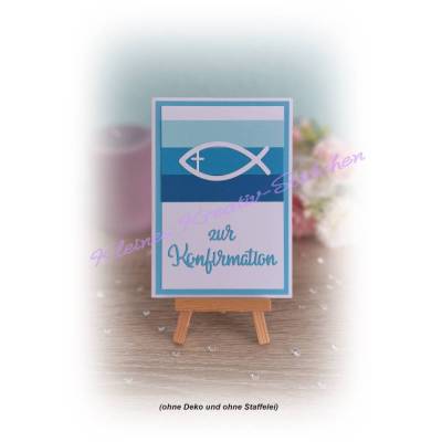 Karte zur Konfirmation oder Kommunion, Glückwunschkarte, Handmade