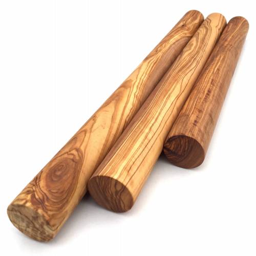 Teigroller Massiv Ø 3,5 cm Länge 35/40/45 wählbar, Pizzaroller, Nudelholz, handgemacht aus Olivenholz