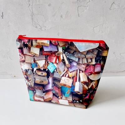 Kulturtasche // L //  Projekttasche// Vorhängeschlösser // Universaltasche 