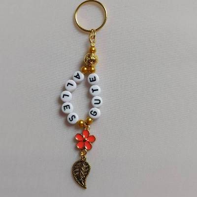 Schl.-Anhänger „ALLES GUTE“ vergoldet