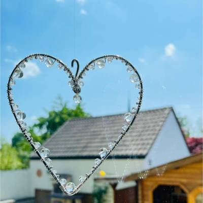 Klarheit im Herz - Fensterschmuck mit Heilstein - Bergkristall