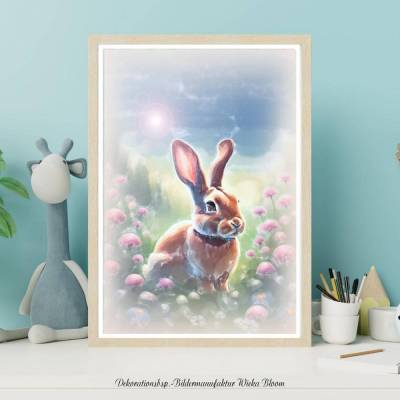 Kleiner Hase, DIGITALES BILD ZUM DOWNLOAD & DRUCKEN Wanddeko Poster Karte Geschenkidee günstig kaufen