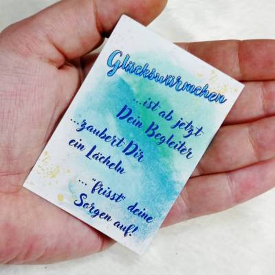 kleine Spruchkärtchen für Glückswürmchen