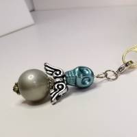 Außergewöhnlicher Schutzengel mit Totenkopf-Perle als Anhänger für deinen Schlüssel oder deine Tasche