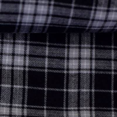 Maverick BAUMWOLL FLANELL  Karo, hellgrau/schwarz Oeko-Tex Standard 100 (1m/15,-€)