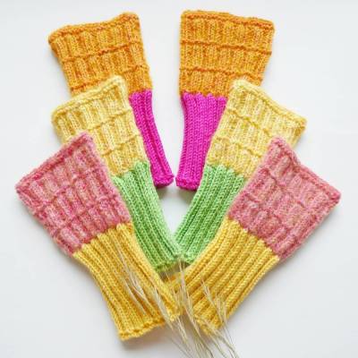 Große - Handstulpen,1 Paar handgestrickte Pulswärmer nach Farbwahl,Armstulpen,Geburtstag,Wolle,Baumwolle,Alpaka,weich