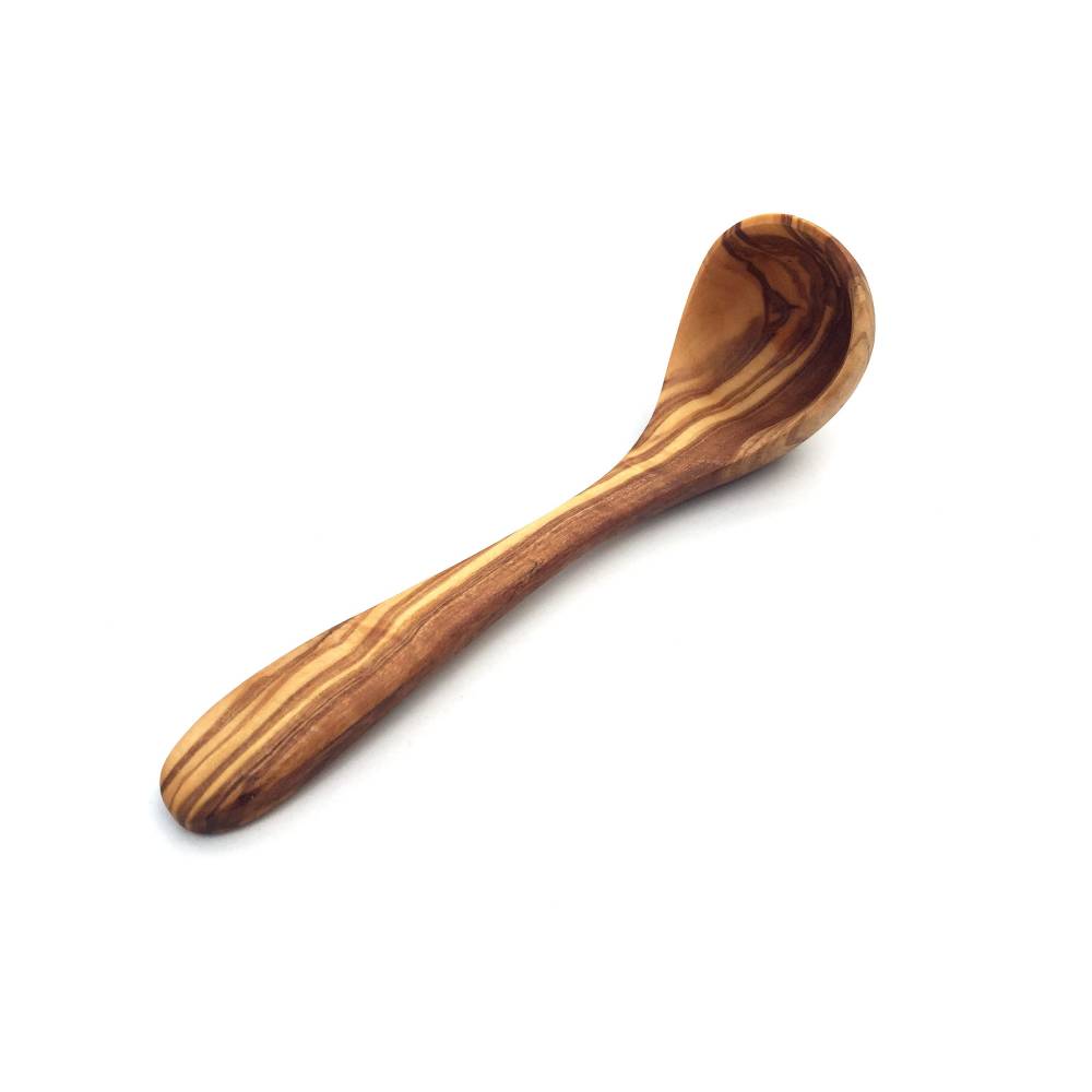 Mini Kelle Länge 17 cm, Suppenkelle, Schöpflöffel, Saunakelle, Saunalöffel, Aufgusskelle, aus Olivenholz in Handarbeit