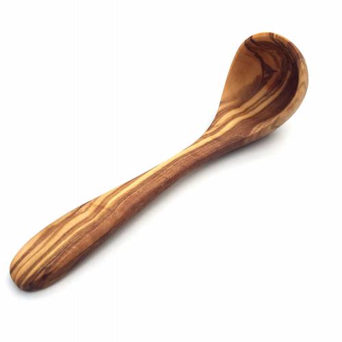 Mini Kelle Länge 17 cm, Suppenkelle, Schöpflöffel, Saunakelle, Saunalöffel, Aufgusskelle, aus Olivenholz in Handarbeit
