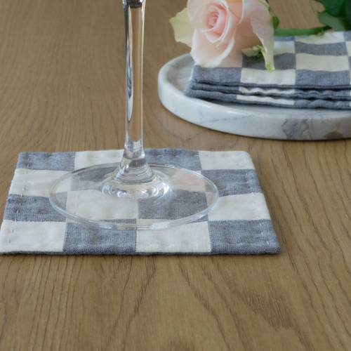 Midcentury Retro Decor Design Baumwoll Untersetzer | Handgefertigter Patchwork-Untersetzer im modernen Stil | Geburtstag