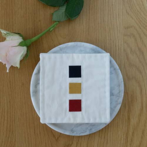 Midcentury Retro Decor Design Baumwoll Untersetzer | Handgefertigter Patchwork-Untersetzer im modernen Stil | Geburtstag