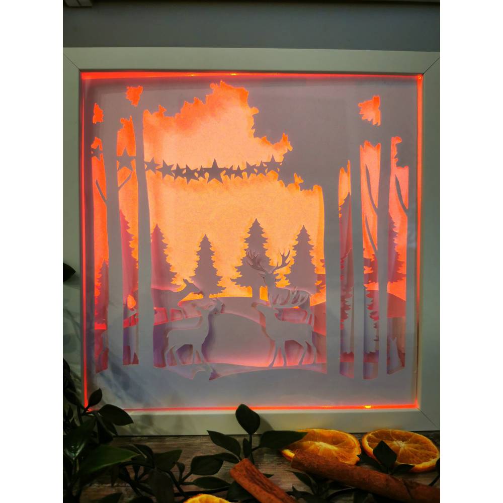 Schöne Weihnachts Lampe mit 3D Bild inkl. Farbwechsel mit Fernbedienung. Bild 1