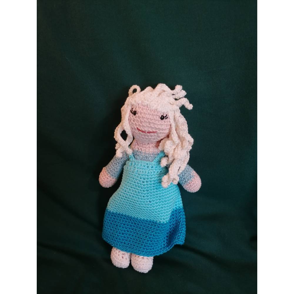 Frozen Eiskönigin Elsa gehäkelt als Geschenk, Spielzeug, Kuscheltier, Puppe, Fanartikel, Deko Bild 1