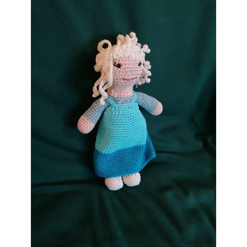 Frozen Eiskönigin Elsa gehäkelt als Geschenk, Spielzeug, Kuscheltier, Puppe, Fanartikel, Deko Bild 4