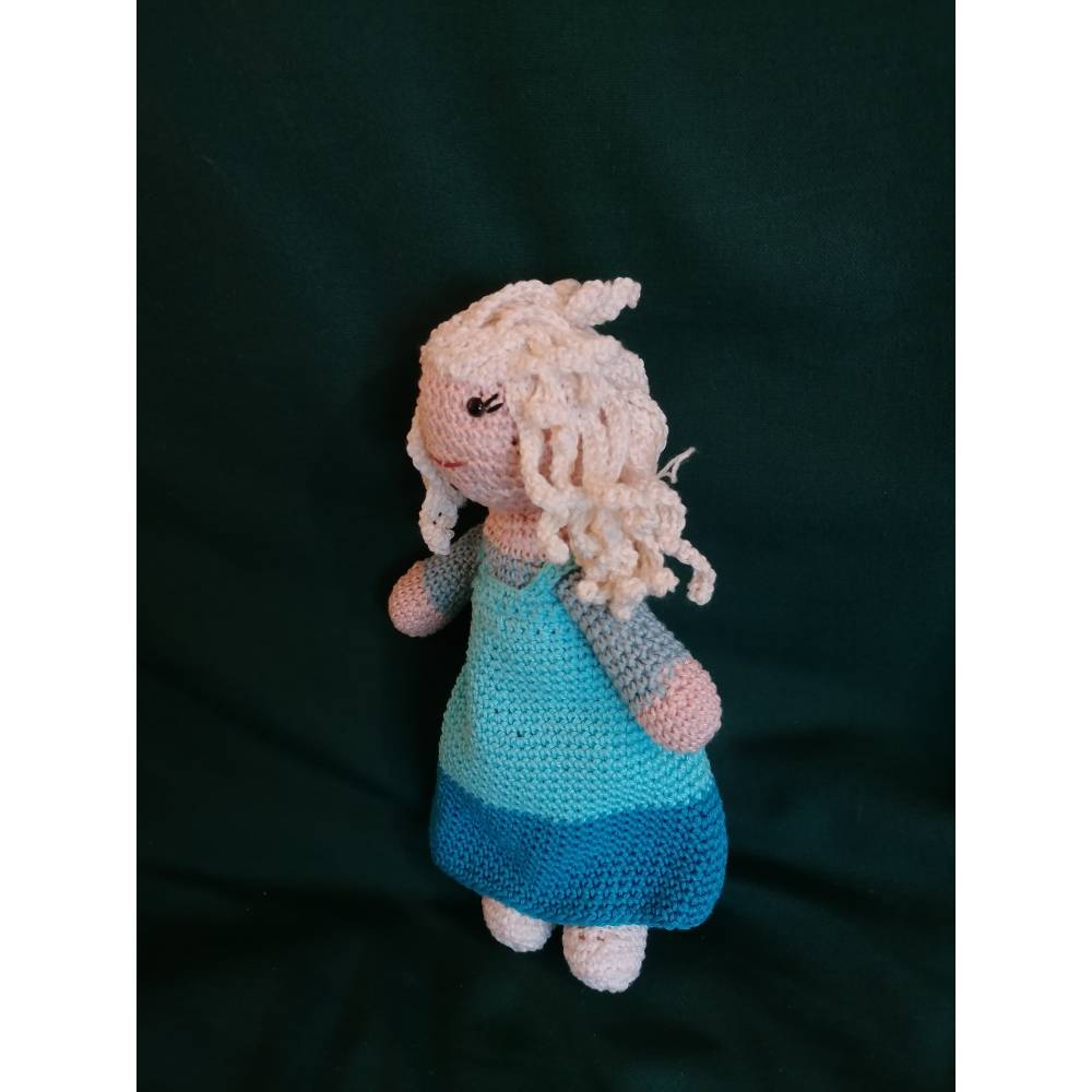 Frozen Eiskönigin Elsa gehäkelt als Geschenk, Spielzeug, Kuscheltier, Puppe, Fanartikel, Deko Bild 5