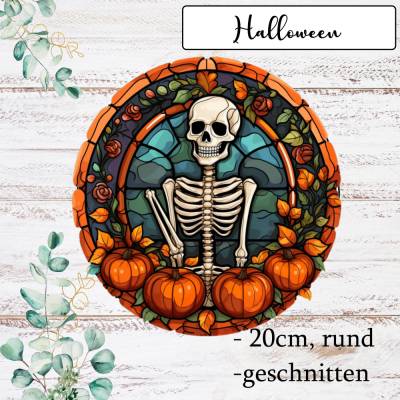 Tortenaufleger Halloween essbar Skelett gruselige Kürbisse Esspapier Oblate