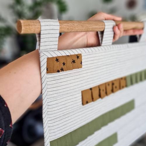 Wandbehang, Wanddekoration fürs Wohnzimmer, gequiltetes Wandbild für Wohnung, Haus oder Gartenhäuschen