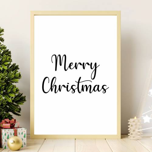 Poster MERRY CHRISTMAS | Weihnachtslied | Weihnachtsgeschenk | Merry Christmas | Frohe Weihnachten | Geschenk Familie | 