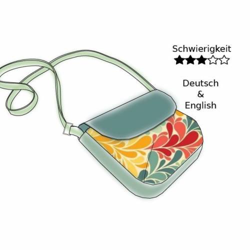 SCHNITTMUSTER Handtasche in Deutsch und Englisch "BAGgy 2.0", DIY Nähprojekt, digitales PDF Schnittmuster, Tasch