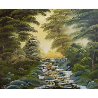 Shiny - Originalgemälde in Öl auf Leinwand Keilrahmen, 60 x 50 cm