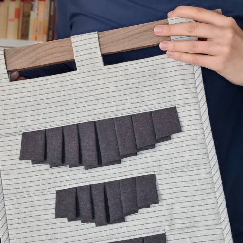 Moderner Wandbehang, Wohnzimmer Wandbild , Wohnraum Wanddeko Quilt, atmosphärische Patchwork Dekoration,