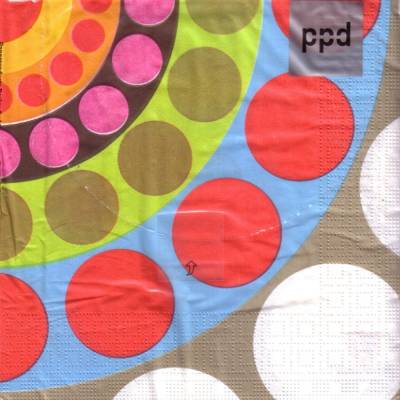 Servietten Dial, 20 graphische Lunchservietten Ringe mit Punkten von French Bull/ppd