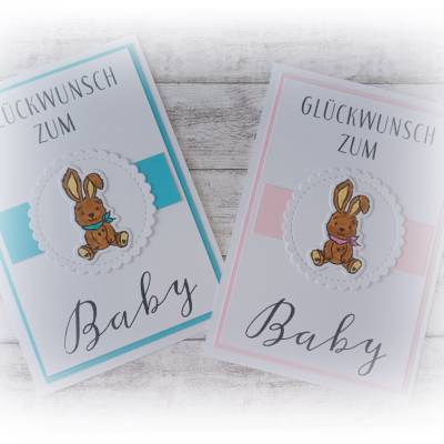 Karte zur Geburt, Babykarte, Glückwunschkarte, Baby ...  Handmade