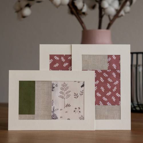 Postkarten 3-er Set, Kunstpostkarten, Patchwork Kunst