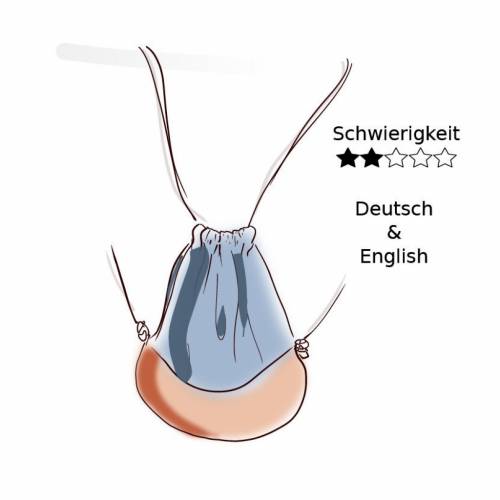 SCHNITTMUSTER in Deutsch und Englischer Sprache, Rucksack 1.0 für alle Einsteiger, Anfänger, DIY Nähprojekt, digitales P